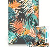 Rompecabezas de 1000 Piezas con diseño de Plantas Tropicales y Palmeras Bordes definidos Juego cognitivo Juguete Divertido para Pasar el Tiempo Regalo Ideal para Navidad o para el Tiempo Libre