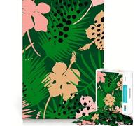 Rompecabezas de 1000 Piezas con diseño de Plantas Tropicales y Palmeras, Bordes Finos, Ideal para ejercitar la Mente, Relajarse y Disfrutar de la Navidad Regalo artístico (38x52cm)