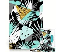Rompecabezas de 1000 Piezas con diseño de Plantas Tropicales y Palmeras Corte preciso Divertido Juguete Que desafía la Mente Juego para Relajarse Ideal para cumpleaños Arte y diversión (38x26cm)