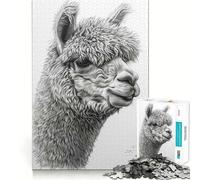 Rompecabezas de 1000 Piezas con diseño de Pluma de Alpaca para Adultos Entrenamiento Mental Sin Piezas Sueltas aliviar el estrés (38x52cm)