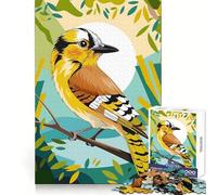 Rompecabezas de 1000 Piezas con diseño de Plumaje Vibrante, Girasol y pájaro Amarillo Un desafío para la Mente Relajación acogedora Corte preciso (50x75cm)