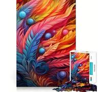 Rompecabezas de 1000 Piezas con diseño de Plumas de neón para Adolescentes Juguete para desarrollar la lógica y el Sentido del Humor Pasatiempo Tranquilo Bordes Lisos (38x26cm)