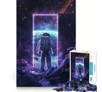 Rompecabezas de 1000 Piezas con diseño de Portal Espacial de neón Morado para Adolescentes Refuerza la Memoria, Proporciona Momentos de Paz y es un Regalo clásico (50x75cm)