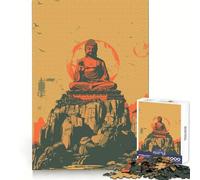 Rompecabezas de 1000 Piezas con diseño de póster de Buda Vintage para Adolescentes: fortalece la Memoria, estimula el Descanso y Ofrece una Experiencia Festiva Sorprendente (38x52cm)