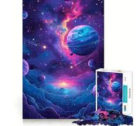 Rompecabezas de 1000 Piezas con diseño de póster de Vector Space para Adultos Juego Divertido y fácil de armar Ideal para Disfrutar en Familia (38x26cm)