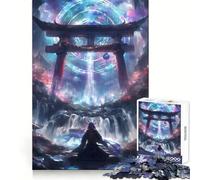 Rompecabezas de 1000 Piezas con diseño de Puerta Torii Espiritual para Adolescentes Juguete para desarrollar la Capacidad de razonamiento, Tranquilidad y precisión Sorpresa navideña 50x75cm