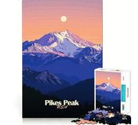 Rompecabezas de 1000 Piezas con diseño de Puesta de Sol en Pikes Peak para Adultos Regalo Ideal para desarrollar la lógica y la Capacidad de armar con precisión Diseño Elegante (38x26cm)