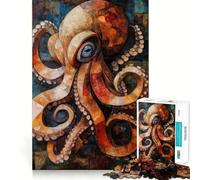 Rompecabezas de 1000 Piezas con diseño de Pulpo para Adolescentes Juguete de lógica Clara, Ligero y Relajante Corte Perfecto Regalo conmovedor (38x52cm)