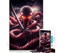 Rompecabezas de 1000 Piezas con diseño de Pulpo samurái para Adolescentes Juguete Que estimula la lógica y Alivia la tensión Diseño Ideal para Pedir (38x52cm)