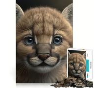 Rompecabezas de 1000 Piezas con diseño de Puma bebé,Corte Suave,Juego Mental,Regalo para un Momento de Juego Relajante,Pieza de Arte navideña (50x75cm)
