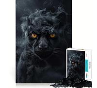 Rompecabezas de 1000 Piezas con diseño de Puma en Color Negro Humo para Adultos Juego Inteligente de Rompecabezas Divertido Montaje de imágenes Regalo de Temporada (38x52cm)