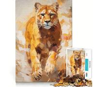 Rompecabezas de 1000 Piezas con diseño de Puma para Adultos Juguete para aliviar la ansiedad Bordes precisos Regalo Original (50x75cm)
