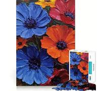 Rompecabezas de 1000 Piezas con diseño de Ramo de Flores Vibrantes para Adolescentes Diversión,tamaño Uniforme,Piezas precisas,Actividad Relajante para Grupos en Interiores (38x26cm)