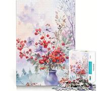 Rompecabezas de 1000 Piezas con diseño de Ramo Floral en Acuarela Juguete Creativo para desarrollar la Creatividad Componentes Resistentes y de Corte Limpio Ideal para Llevar de Viaje Juego