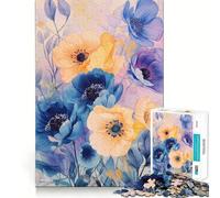 Rompecabezas de 1000 Piezas con diseño de Ramo Floral en Acuarela Juguete Que desafía la Mente Troquelado de Alta precisión Un Reto Divertido para Pasar el Tiempo (38x26cm)