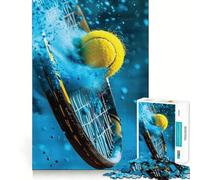 Rompecabezas de 1000 Piezas con diseño de Raqueta y Pelota de Tenis para Adultos Juguete Intelectual Relajante y Divertido Pieza de Arte 38x26cm