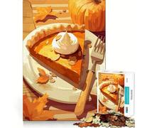 Rompecabezas de 1000 Piezas con diseño de Rebanada de Pastel de Calabaza con Crema Batida para Adultos Juguete para Fortalecer el Cerebro y el espíritu Libre Ideal para el hogar