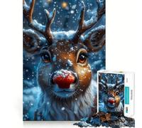 Rompecabezas de 1000 Piezas con diseño de Renos en Invierno para Adolescentes Ideal para estimular la Memoria, Relajarse y desconectar ¡Una cálida Sorpresa! (38x26cm)