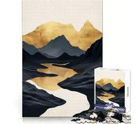 Rompecabezas de 1000 Piezas con diseño de río, montaña y Naturaleza para Adolescentes Juguete para desarrollar la Habilidad y Compartir Diseño de Corte preciso para decoración de Pared (38x26cm)