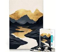 Rompecabezas de 1000 Piezas con diseño de río, montaña y Naturaleza para Adolescentes Juguete para desarrollar la Habilidad y Compartir Diseño de Corte preciso para decoración de Pared (38x26cm)