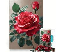 Rompecabezas de 1000 Piezas con diseño de Rosa roja en Capullo para Adolescentes Juguete Interactivo para Crear y Jugar Diseño Coleccionable con Corte preciso (50x75cm)