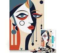 Rompecabezas de 1000 Piezas con diseño de Rostro de Mujer al Estilo Picasso Diversión con Superficie Lisa y sin Rebabas Un desafío entretenido para el Tiempo Libre (38x26cm)