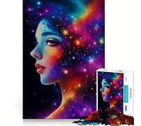 Rompecabezas de 1000 Piezas con diseño de Rostro de Mujer Nebulosa Juego cognitivo Divertido con componentes Resistentes y de Corte Limpio Momento de Tranquilidad y Ejercicio Mental en casa (50x75cm)