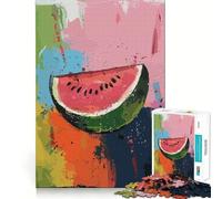 Rompecabezas de 1000 Piezas con diseño de sandía y Bandera para Adultos Diversión para Entrenar la Mente Piezas sin Rebabas y de Corte Limpio Actividad para Compartir en Familia (38x52cm)