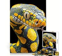 Rompecabezas de 1000 Piezas con diseño de Serpiente Amarilla y Negra para Adolescentes Ideal para Relajarse, divertirse y Disfrutar Un Regalo Memorable (38x26cm)