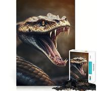 Rompecabezas de 1000 Piezas con diseño de Serpiente Negra,Corte preciso,Ideal para Actividades de Juego Inteligentes,Momentos de Juego tranquilos y como Regalo de cumpleaños 38x26cm