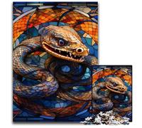 Rompecabezas de 1000 Piezas con diseño de Serpiente para Adultos, Ideal para Parejas, Navidad, Año Nuevo y San Valentín, 50x75cm/19,68x29,52 Pulgadas.