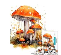 Rompecabezas de 1000 Piezas con diseño de Setas en Acuarela para Adultos Juguete adictivo para Cultivar la Paciencia Juego Educativo Actividades Familiares Obra de Arte Regalo Ideal (Tamaño 38x52cm)