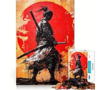 Rompecabezas de 1000 Piezas con diseño de Silueta de Guerrero y Graffiti para Adultos Fortalece la Memoria Arte de Bordes limpios y Tranquilo Coleccionable 38x26cm