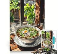 Rompecabezas de 1000 Piezas con diseño de Sopa de Fideos y Huevo para Adolescentes Ideal para estimular la Memoria, Reducir el estrés y Crear un Ambiente artístico (38x52cm)