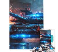 Rompecabezas de 1000 Piezas con diseño de Tanque Militar de la Segunda Guerra Mundial Diversión en casa Juguetes antiestrés de Corte de precisión Aptos para Mayores de 14 años (50x75cm)