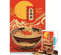 Rompecabezas de 1000 Piezas con diseño de tazón de Ramen para Adolescentes Juguete de lógica Clara Tiempo de Paz Corte Lista de Deseos de Santa Claus (50x75cm)