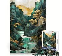 Rompecabezas de 1000 Piezas con diseño de Templo en acantilado Junto al mar para Adolescentes Ideal para estimular la Memoria, para el hogar y para armar Un Regalo Encantador (38x26cm)