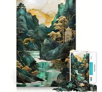 Rompecabezas de 1000 Piezas con diseño de Templo en acantilado Junto al mar para Adultos Juguete para el hogar Disfrute de un Corte Fino Regalo Ideal para Pedir un Deseo a Santa Claus (38x52cm)