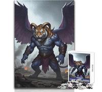 Rompecabezas de 1000 Piezas con diseño de Tigre Alado y Demonio,Paisaje devastado por la Guerra,para Adolescentes,Juego de Aprendizaje de Pensamiento estratégico,Regalo Ideal para Cualquier Evento