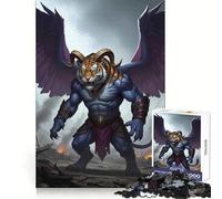 Rompecabezas de 1000 Piezas con diseño de Tigre Alado y Paisaje devastado por la Guerra, Ideal para Adolescentes Requiere concentración, relajación, Encaje Perfecto y es un Regalo Memorable (38x52cm)