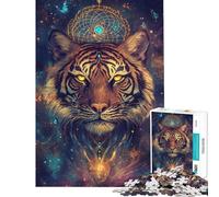 Rompecabezas de 1000 Piezas con diseño de Tigre atrapasueños Juego Educativo Juguetes adictivos para Cultivar la Paciencia Excelentes Regalos y obsequios de cumpleaños (tamaño 38x26cm)