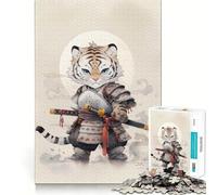 Rompecabezas de 1000 Piezas con diseño de Tigre bebé samurái,Bordes Finos,Ideal para Juegos de lógica,Entretenimiento y diversión en cumpleaños (38x26cm)