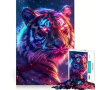 Rompecabezas de 1000 Piezas con diseño de Tigre Espacial, Ideal para Adolescentes Un Reto Mental Juguete para el hogar 50x75cm