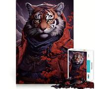 Rompecabezas de 1000 Piezas con diseño de Tigre Guerrero Juego para ejercitar la Mente Artesanía de Corte experta Un pasatiempo Fascinante para los Momentos de Ocio (50x75cm)
