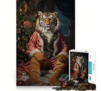 Rompecabezas de 1000 Piezas con diseño de Tigre,Ideal para Navidad,con Corte preciso,Que estimula el Desarrollo cognitivo,Proporciona un Tiempo de Juego Tranquilo y es Perfecto como Regalo