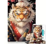 Rompecabezas de 1000 Piezas con diseño de Tigre samurái para Adultos Juguete para la Mente, Juego Relajante, Bordes precisos, Regalo conmovedor 38x26cm