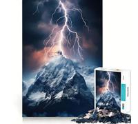 Rompecabezas de 1000 Piezas con diseño de tormenta eléctrica en la montaña Ideal para Adultos Regalos para Mejorar la Memoria para el Tiempo Libre con Corte preciso para Decorar la Pared (50x75cm)