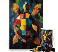 Rompecabezas de 1000 Piezas con diseño de Tortuga Marina Pintada al óleo, Ideal para Adolescentes Juguete de lógica sólida, diversión Tranquila, Corte de precisión, Regalo increíble (38x26cm)