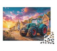 Rompecabezas de 1000 Piezas con diseño de Tractor en un Camino Rural, Ideal para Adultos, cartón Resistente y sin Polvo, Ideal para aliviar el estrés en Las Fiestas, 38 x 26 cm (1000 Piezas)