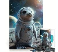 Rompecabezas de 1000 Piezas con diseño de Traje Espacial y Foca en un Planeta Ideal para Adolescentes Juguete para desarrollar la Mente Divertido y Casual Diseño Elegante para armar